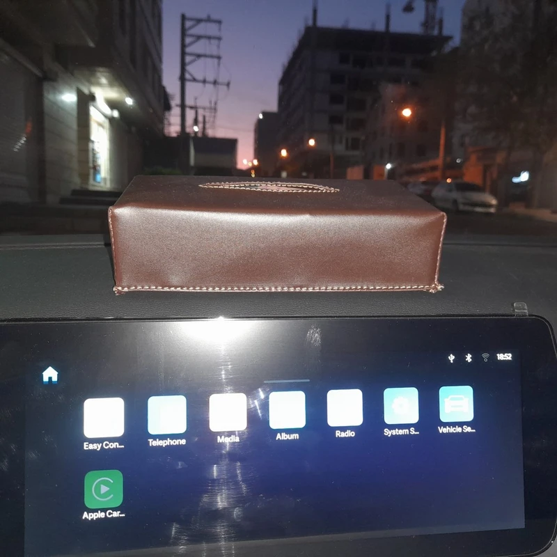 کاور جعبه دستمال کاغذی خودرو مدل سیمپل کالر