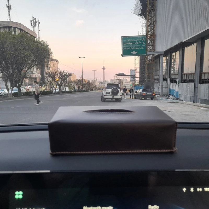کاور جعبه دستمال کاغذی خودرو مدل سیمپل کالر